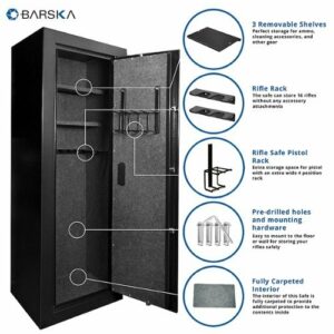 Barska - Extra-Large Biometric Rifle Safe - Black