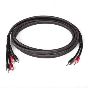 AudioQuest - Rocket 33 8' Single Bi-Wire Speaker Cable, Silver Banana Connectors - Red/Black