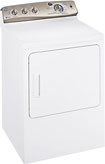 GE - Profile 7.0 Cu. Ft. 26-Cycle Steam Electric Dryer - Titanium-on-White