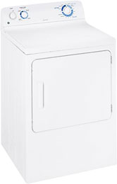 GE - 7.0 Cu. Ft. 5-Cycle Electric Dryer - White-on-White