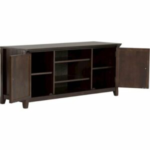 Simpli Home - Acadian TV Cabinet for Most TVs Up to 60" - Tobacco Brown