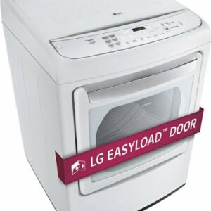 LG - EasyLoad 7.3 Cu. Ft. 12-Cycle Steam Smart Gas Dryer - White