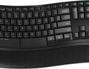 Microsoft - Ergonomic Full-size Wireless Sculpt Comfort Desktop USB Keyboard and Mouse Bundle - Black