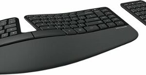 Microsoft - Sculpt Desktop Ergonomic Full-size Wireless USB Keyboard and Mouse Bundle - Black