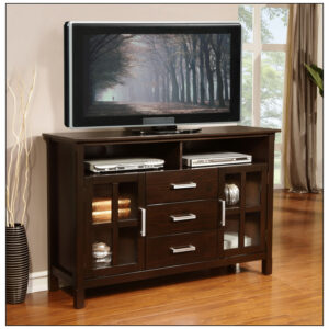 Simpli Home - Kitchener Tall TV Stand for Most Flat-Panel TVs Up to 55" - Walnut