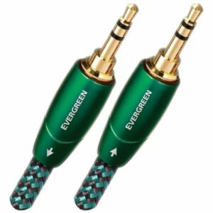 AudioQuest - Evergreen 16.4' 3.5mm-to-3.5mm Interconnect Cable - Black/Green