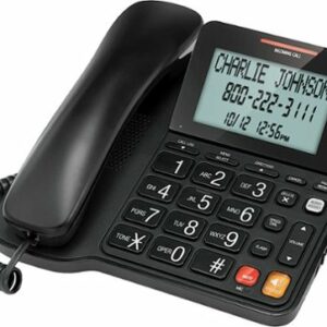 AT&T - 2940 Corded Phone with Caller ID/Call Waiting - Black