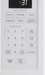 GE - Profile Series 1.1 Cu. Ft. Mid-Size Microwave - White on White