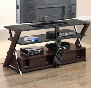 Whalen Furniture - 3-in-1 TV Stand for Most Flat-Panel TVs Up to 60" - Brown Cherry