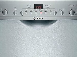 Bosch - 100 Series 24" Front Control Built-In Hybrid Stainless Steel Tub Dishwasher, 50dBA - Stainless Steel