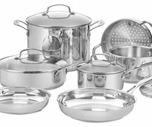 Cuisinart - Chef's Classic 11-Piece Cookware Set - Stainless Steel