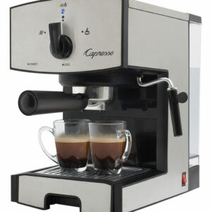 Capresso - EC50 Espresso Machine with 15 bars of pressure and Milk Frother - Stainless Steel