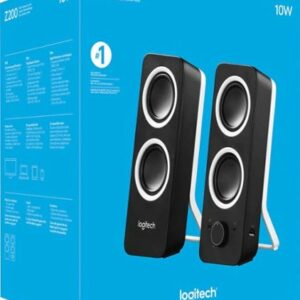 Logitech - Z200 2.0 Multimedia Speakers with Stereo Sound (2-Piece) - Black