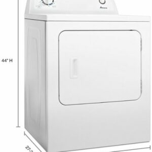 Amana - 6.5 Cu. Ft. Electric Dryer with Automatic Dryness Control - White