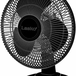 Lasko - 12 in. Oscillating Personal Table Fan with 3 Speeds - Black