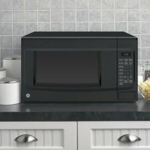 GE - 1.4 Cu. Ft. Mid-Size Microwave - Black