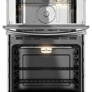 GE - 27" Single Electric Wall Oven with Built-In Microwave - Stainless Steel