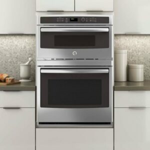 GE - 30" Single Electric Wall Oven with Built-In Microwave - Stainless Steel