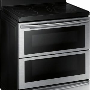 Samsung - Flex Duo 5.9 Cu. Ft. Self-Cleaning Freestanding Double Oven Electric Convection Range - Stainless Steel