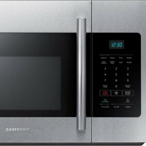 Samsung - 1.6 cu. ft.  Over-the-Range Fingerprint Resistant  Microwave - Stainless Steel