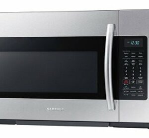 Samsung - 1.8 cu. ft.  Over-the-Range Fingerprint Resistant  Microwave with Sensor Cooking - Stainless Steel