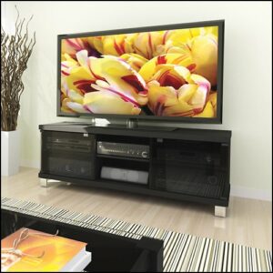 CorLiving - Holland TV Stand, for TVs up to 75" - Ravenwood Black