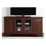 Walker Edison - 52" DVD Media Storage TV Stand for Most Flat-Panel TV's up to 58" - Brown