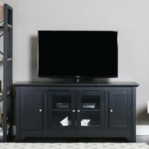 Walker Edison - 52" 4 Door Media Storage TV Stand for Most Flat-Panel TV's up to 58" - Black