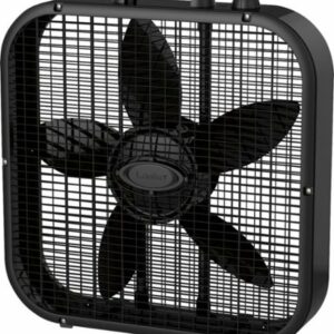 Lasko - 20 in. Dècor Colors Air Circulating Box Fan with 3 Speeds - Black