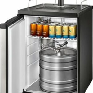 Insignia™ - 5.6 Cu. Ft. 1-Tap Beverage Cooler Kegerator - Stainless Steel