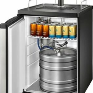 Insignia™ - 5.6 Cu. Ft. 1-Tap Beverage Cooler Kegerator - Stainless Steel