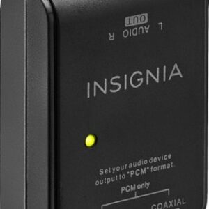 Insignia™ - Optical/Coaxial Digital-to-Analog Audio Converter - Black