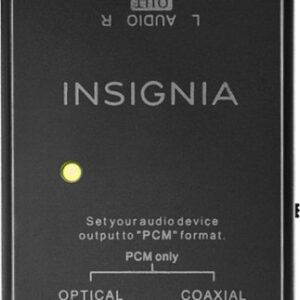 Insignia™ - Optical/Coaxial Digital-to-Analog Audio Converter - Black