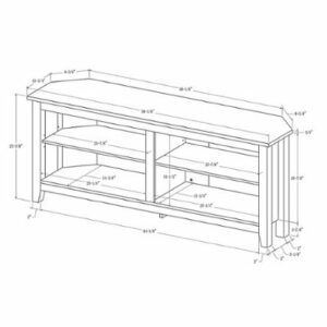 Walker Edison - Corner Open Shelf TV Stand for Most Flat-Panel TV's up to 60" - Espresso