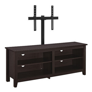 Walker Edison - 58" TV Stand with Adjustable Removable Mount for Most TVs Up to 60" - Espresso