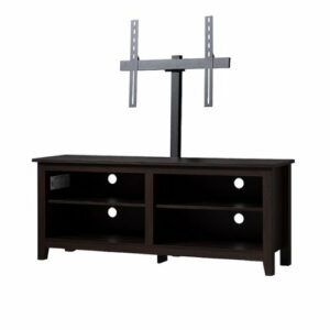 Walker Edison - 58" TV Stand with Adjustable Removable Mount for Most TVs Up to 60" - Espresso