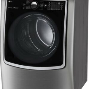 LG - 9.0 Cu. Ft. Smart Gas Dryer with Steam and Sensor Dry - Graphite Steel