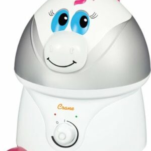 CRANE - 1 Gal. Adorable Ultrasonic Cool Mist Humidifier for Medium to Large Rooms up to 500 sq. ft. - Unicorn - White/Pink