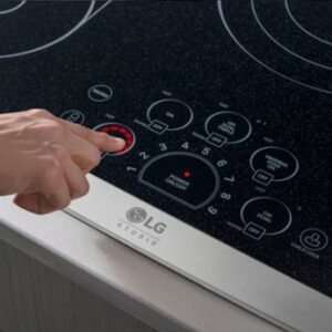 LG - STUDIO 30" Built-In Electric Cooktop with 5 Elements and Warming Zone - Stainless Steel