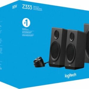 Logitech - Z333 2.1 Speaker system with Headphone Jack (3-Piece) - Black