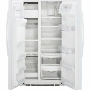 GE - 21.9 Cu. Ft. Side-by-Side Counter-Depth Refrigerator - White