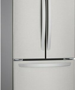 LG - 21.8 Cu. Ft. French Door Built-In Refrigerator with Smart Cooling System - Stainless Steel