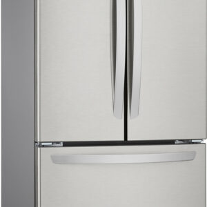 LG - 21.8 Cu. Ft. French Door Built-In Refrigerator with Smart Cooling System - Stainless Steel