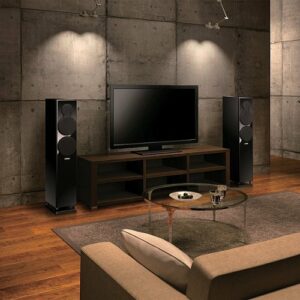 Yamaha - Dual 6.5-Inch 180-Watt-Max 2-Way Floor-Standing HD Movie Tower Speaker - Piano Black