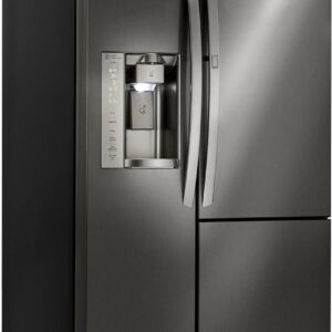 LG - 26 Cu. Ft. Door-in-Door Side-by-Side Refrigerator with Thru-the-Door Ice and Water - Black Stainless Steel