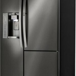 LG - 26 Cu. Ft. Door-in-Door Side-by-Side Refrigerator with Thru-the-Door Ice and Water - Black Stainless Steel