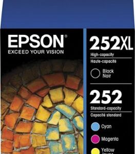 Epson - 252 4-Pack Ink Cartridges High Capacity and Standard Capacity - Cyan/Magenta/Yellow/Black