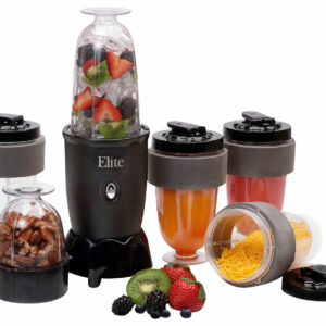 Elite Gourmet - 17 Piece Personal Drink Mixer - Black