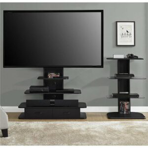 Ameriwood Home - Galaxy TV Stand with Mount for TVs up to 70" - Black