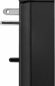 Rocketfish™ - 6 Outlet/2 USB Swivel Wall Tap 2100 Joules Surge Protector - Black